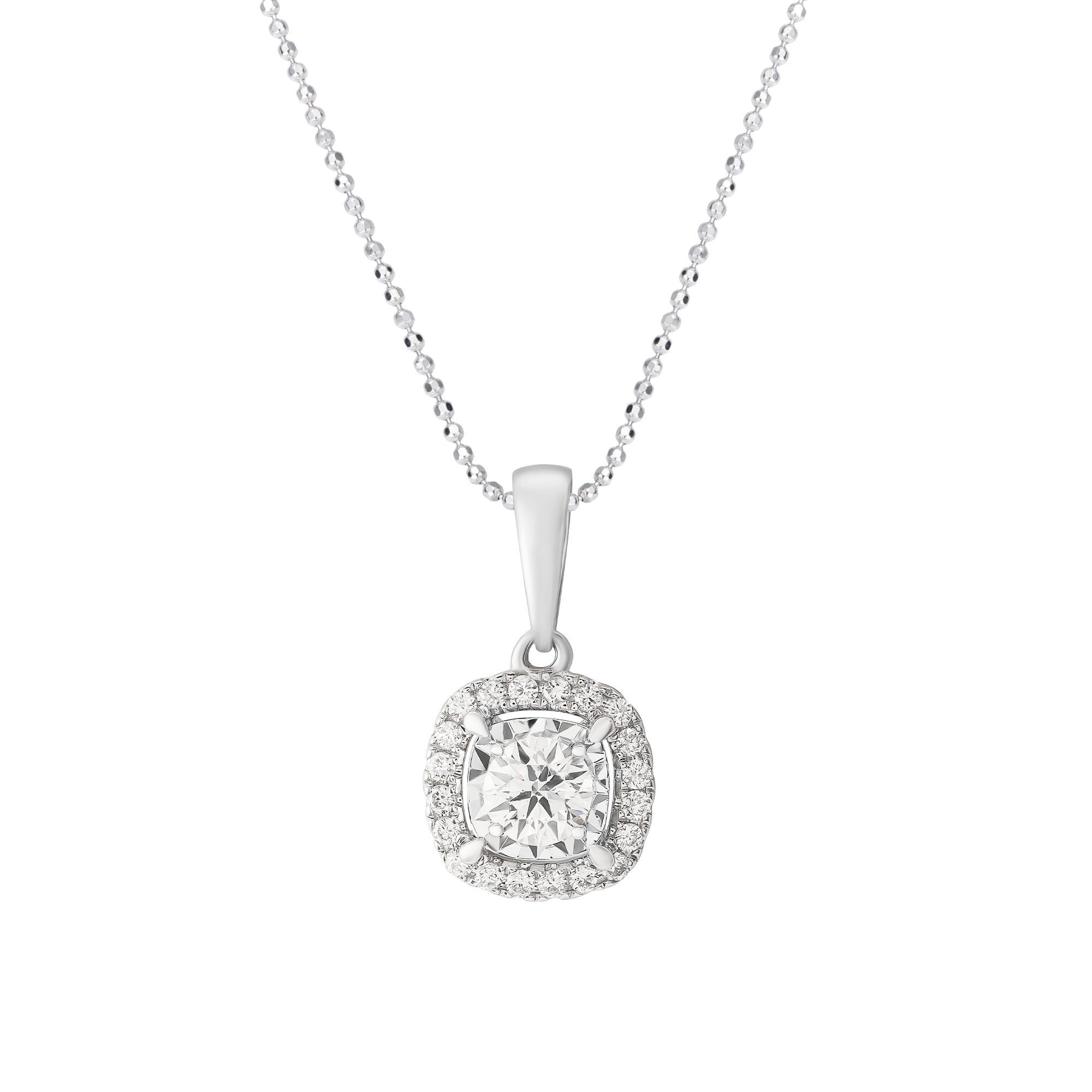 Bộ trang sức Kim cương Vàng trắng 14K